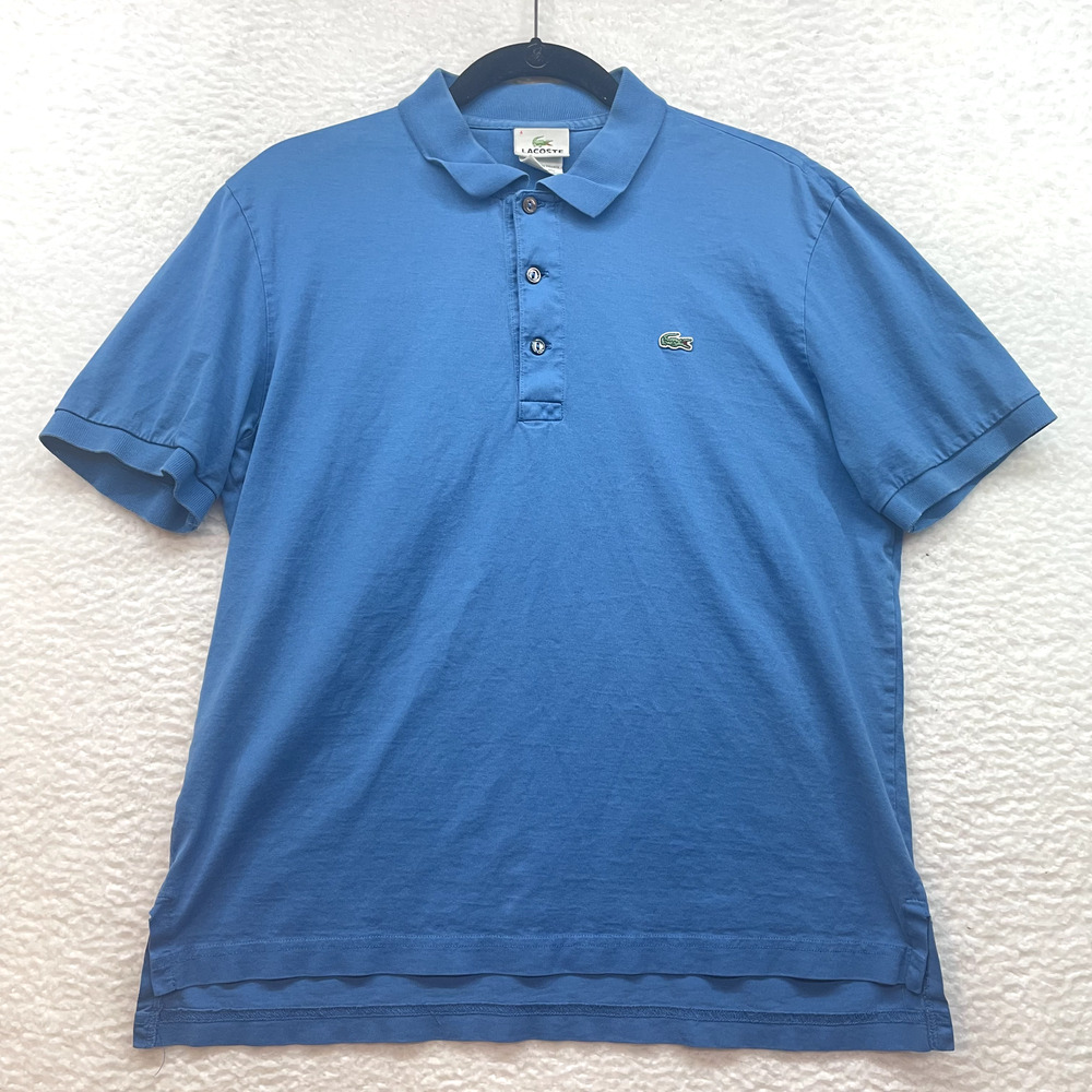 Lacoste Shirt Mens 4 Blue Polo Preppy Rugby Short Sleeve Croc Alligator Casual